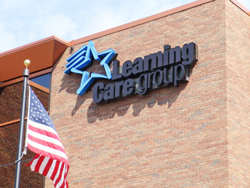 Learning Care Group sign on the outside of building