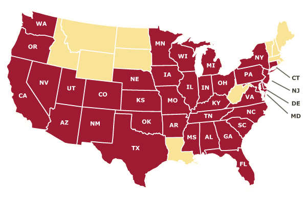 Map of Child Care Centers in the USA
