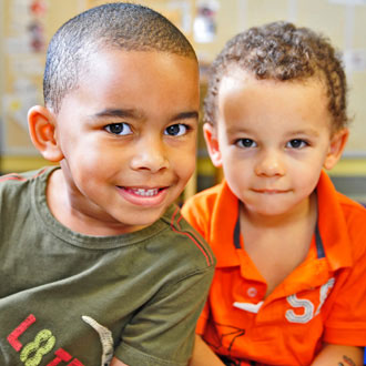 Two early-preschool boys