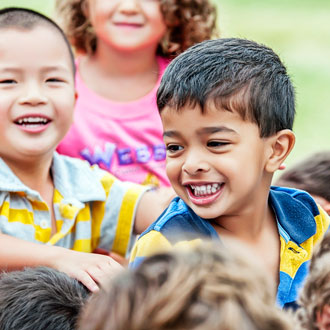 Kids laughing